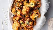 Maple Sriracha Cauliflower Wings with Garlic Lime Ranch