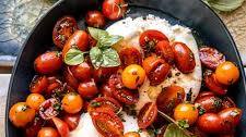 Marinated Cherry Tomatoes with Burrata