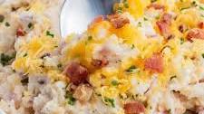 Mashed Potatoes with Bacon and Cheese