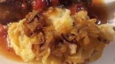 Mashed Potatoes With Caramelized Onions and Goat Cheese