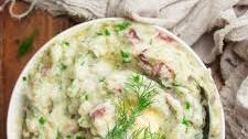 Mashed Red Potatoes with Garlic & Dill