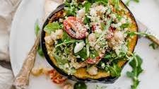 Mediterranean Quinoa Salad Stuffed Acorn Squash