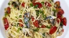 Mediterranean-style herring linguine