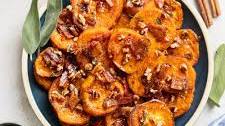 Melting Sweet Potatoes with Maple Bacon Brown Butter