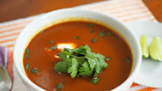 Mexican Butternut Squash Soup With Ancho Chile, Crema, and Pepitas Recipe