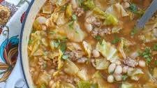 Mexican White Bean and Cabbage Soup