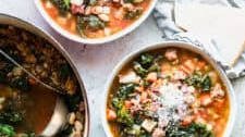 Minestrone Soup with Sausage, White Beans, and Kale