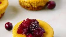 Mini Cranberry Pumpkin Cheesecakes