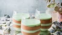 Mint chocolate mousse pots
