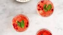 minty pomegranate spritzer