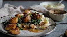 Miso-glazed scallops