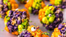 Monster Popcorn Balls for Halloween