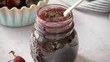 Morello Cherry Jam with raspberries