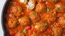 Mozzarella Stuffed Meatballs