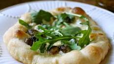 Mushroom, Brie and Arugula Pizza (with Truffle Crème Fraîche)