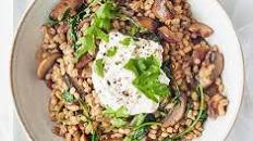 Mushroom & chestnut pearl barley risotto