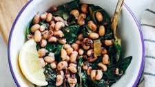 New Years Black Eyed Peas and Greens