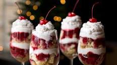 New Year's Eve Parfaits with Raspberries, Grand Marnier Pound Cake, and Chambord Whipped Cream