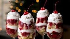 New Year's Eve Parfaits with Raspberries, Grand Marnier Pound Cake, and Chambord Whipped Cream