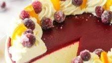 No Bake Cranberry Orange Cheesecake