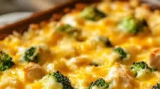 One Dish Cheesy Chicken and Broccoli Bake