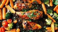 ONE PAN Balsamic Chicken and Veggies