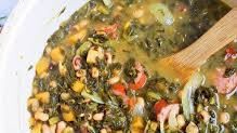 One-Pot Black-Eyed Pea Soup with Collard Greens & Sausage