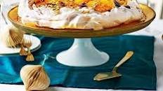 Orange, cranberry & pistachio pavlova