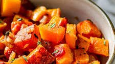 Oven Roasted Butternut Squash With Bacon