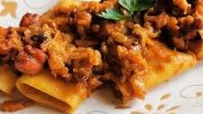 Paccheri pasta with octopus alla Genovese