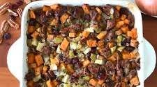 Paleo Stuffing with Sausage, Sweet Potato and Apple