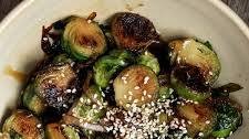 Pan Fried Honey Soy Brussel Sprouts