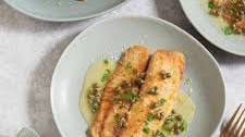 Pan Seared Fish with Lemon, Butter, Caper Sauce