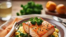 Pan-Seared Salmon with Creamy Butternut Squash Risotto