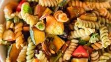 Pasta Salad with Roasted Pumpkin, Pecans, and Cranberries