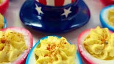 Patriotic Deviled Eggs