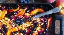 Peach and Blueberry Crisp