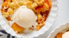 Peach Cobbler with Almond Topping