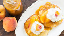 Peach Pancakes + Peach Maple Syrup