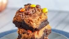 Peanut Butter Pumpkin Brownies
