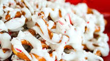 Peppermint White Chocolate Pretzels