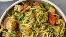 Pesto Chicken Zucchini Noodles