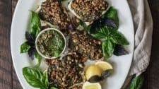 Pesto Crusted Halibut