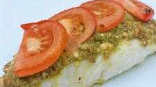 Pesto Pine Nut Halibut