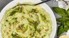 Pesto Swirl Mashed Potatoes