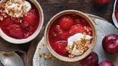 Plum and apple compote