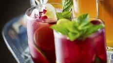 Pomegranate mojito mocktail