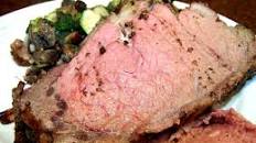 Prime Rib Roast Beef With Fresh Garlic and Rosemary