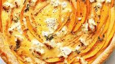 Pumpkin and goat's cheese tart