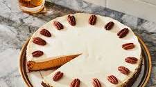 Pumpkin Cheesecake With Bourbon–Sour Cream Topping